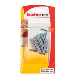 Taco Fischer Expansivo Sx5 + Piton 2/5 X5u 5 mm