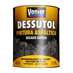 Pintura Asfáltica Dessutol Secado Rápido Venier X1lt