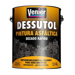 Pintura Asfáltica Dessutol Secado Rápido X5lts