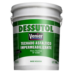 Dessutol Venier Techado Asfatico Agua 18 kg.