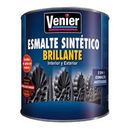 Esmalte Sintético 3P Interior/exterior Venier Gris Oscuro Brillante x 0.5lt