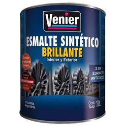 Esmalte Sintético 3P Interior/exterior  Venier Gris Oscuro Brillante X1lt