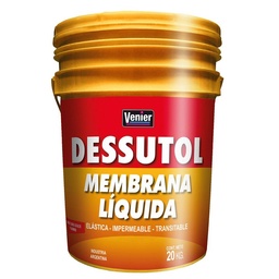 Impermeabilizante Membrana Líquida Dessutol Techos Venier Rojo  X20kg