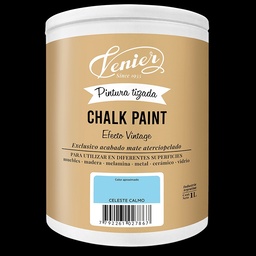 Pintura Tizada Chalk Paint Venier Celeste Calmo 1lt