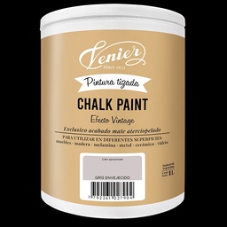 Pintura Tizada Chalk Paint Venier Gris Envejecido 1lt