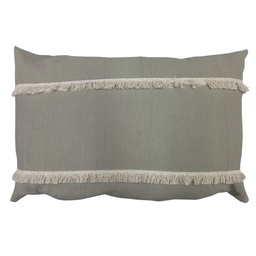 Almohadon Vh Fabrics 60 x 40 Tusor C/flecos Gris