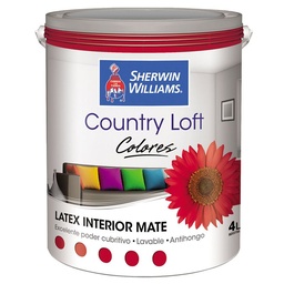 Látex Interior Color Country Loft Sherwin Williams Rojo 4lts