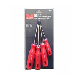 Set de Destornilladores Mccarthy Rojo 4Ud