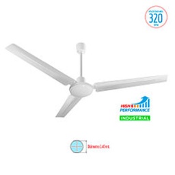 Ventilador Techo Industrial Liliana 3P Chapa Blanco 90W