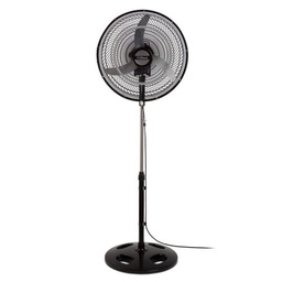 Ventilador de Pie 20" 3 Velocidades Metal Negro Liliana