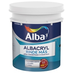 Latex Interior Albacryl Rinde Mas Blanco 4lt