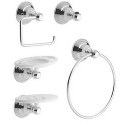 Set 5 Accesorios de Pared Cromo Avalon