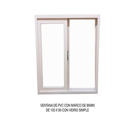 Ventana Pvc Mco 90 4mm 100x90 Fracas Derecha