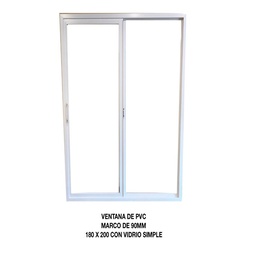 Ventana Pvc Mco 90 4mm 180x200 Fraca Derecha