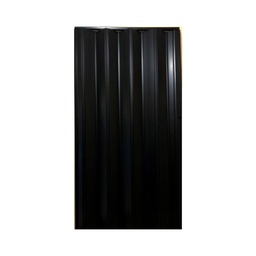 Puerta Plegable Pvc Ciega Negra 0.95x2.00