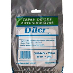 Tapa Luz Autoadhesiva Cuadrada 8.5cm x 4u