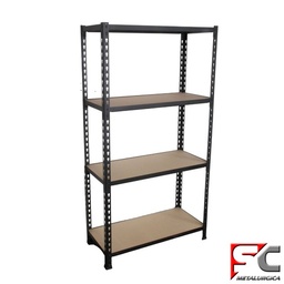 Mega Rack 4 Estantes 1.50 mts Negro