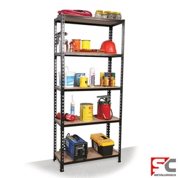 Mega Rack 5 Estantes 1.80 mts Negro