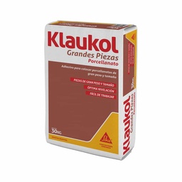 Adhesivo Impermeable Porcellanato Grandes Piezas Klaukol x 30kg.