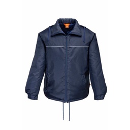Campera Indust C/capucha Azul Talle Xl