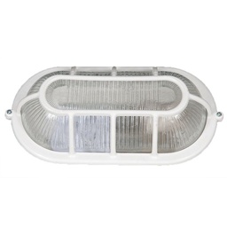 Tortuga 1 Luz E27 Pvc Oval 13x25 C/reja Blanco