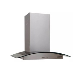 Campana Aspirante Ecoclima Cristal Curva 600 Inox con Motor