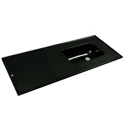 Mesada de Cocina Durafort Sin Zócalo 120x60 cm Negro