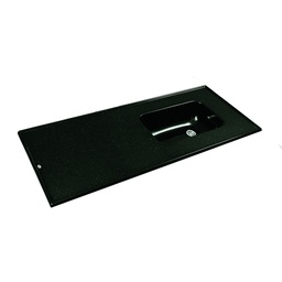 Mesada de Cocina Durafort Sin Zócalo 140x60 cm Negro