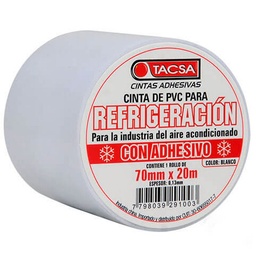 Cinta Refrigerante Tacsa con Adhesivo Blanco 70Mmx20m