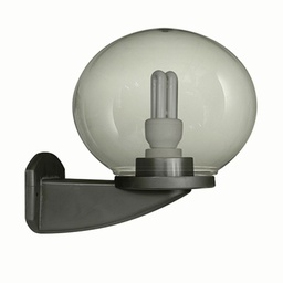 Farol Pvc Apliq Globo Diam 1l E27 Trans