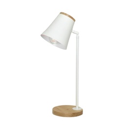 Lamp Escritorio Roma 1l E27 Bco/mad