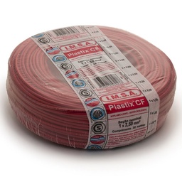 Cable Unipolar 2,5 Rojo Plastix"cf" X 30m