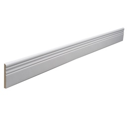 Zócalo Mdf Base Blanco 9X79x2.44 mts