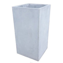 Maceta Cubo La Cioppa Prisma Fibrocemento 4kg Gris 30X15cm