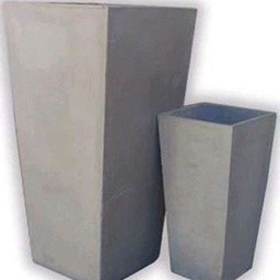 Maceta Piramidal La Cioppa Fibrocemento 22kg Gris 45X45cm