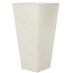 Maceta Plástico La Cioppa Piramidal Luminoso Blanco 95X48cm