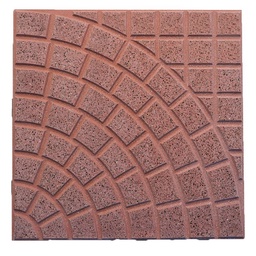 Adoquin Curvo Rojo 40x40 cm.