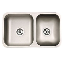 Bacha Doble Acero 64X37x18 cm Acero Inoxidable 305 Mi Pileta