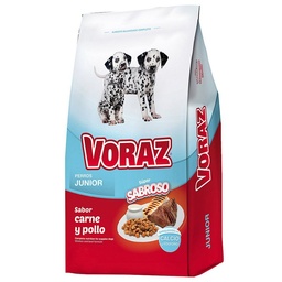 Voraz Cachorros Carne y Pollo 10 kg.