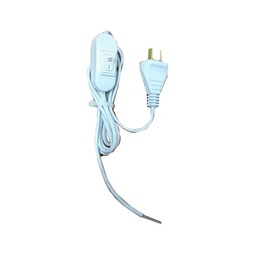 Conjunto Armado Cable-interruptor-ficha 2 x 0.5 x 1.50cm Blanco