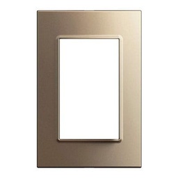 Placa Quadra Metal Champagne