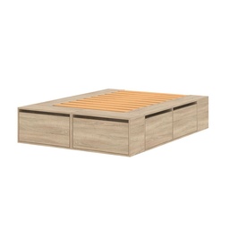 Cama Box Moderna Roble