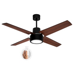 Ventilador Techo 4P Madera 3419R Negro Protalia