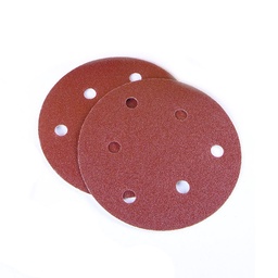 5 Discos Lija con Velcro 125x8 Roto Perf Medio Hunter