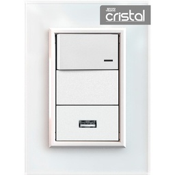 Linea Armada Cristal 1 Int + 1 Toma Usb