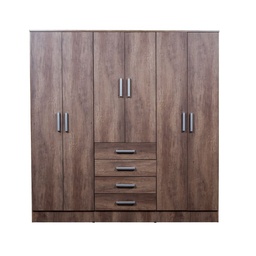 Placard Imperio 6 Puertas 4 Cajones Nebraska Gris Ricchezze