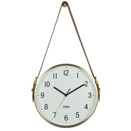 Reloj Aluminio 33cm Correa Oro/pla/cob