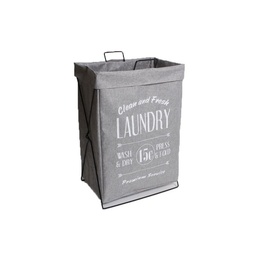 Canasto Laundry Plegable Gris 44X30x63cm