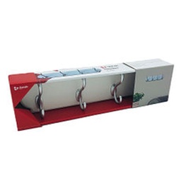 Perchero de Pared Banco 4 Ganchos Plateado Dansk