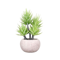 Plantin Artificial Maceta Blanca 21 cm